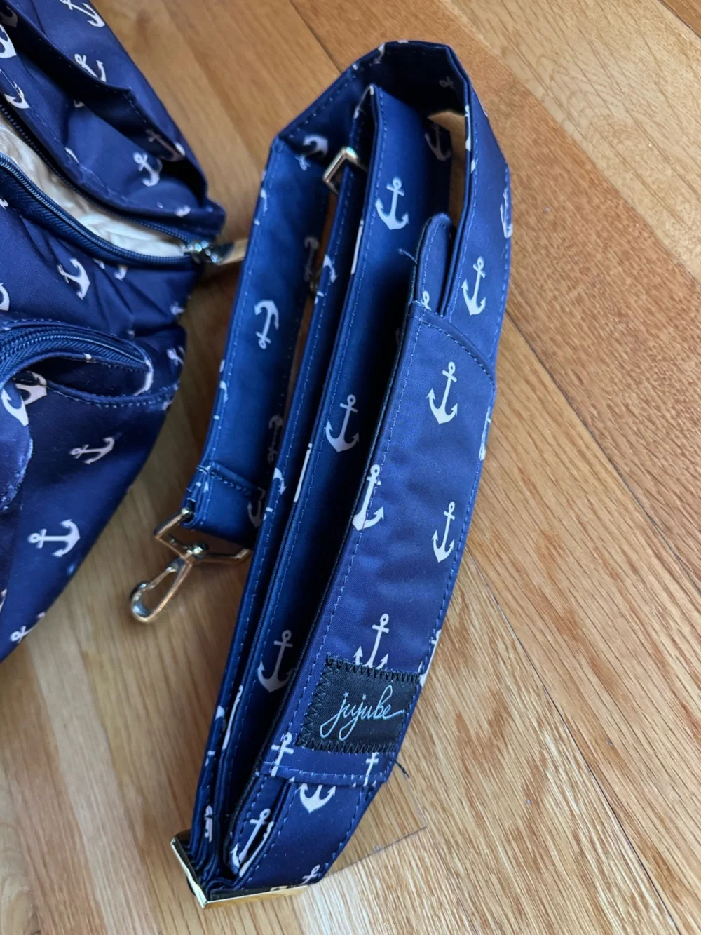 Ju-Ju-Be Legacy The Admiral Navy Anchor Print BFF Diaper Bag Backpack